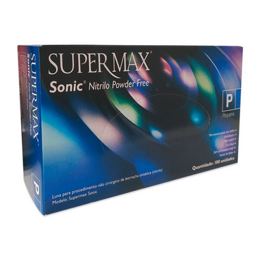 Luva de Procedimento Nitrílica Sonic Sem Talco - Supermax